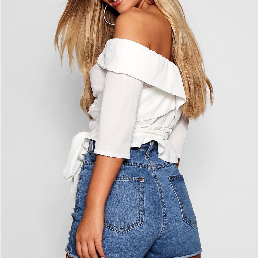 Off Shoulder Frill Top